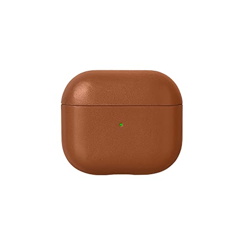 Native Union Leather Case for AirPods (3rd Gen) – Handcrafted Fully-Wrapped Genuine Italian Leather case – Compatible with Qi Wireless Chargers – for AirPods (Tan)