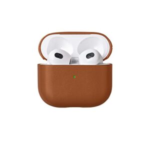 Native Union Leather Case for AirPods (3rd Gen) – Handcrafted Fully-Wrapped Genuine Italian Leather case – Compatible with Qi Wireless Chargers – for AirPods (Tan)