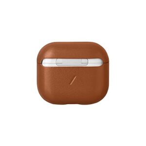 Native Union Leather Case for AirPods (3rd Gen) – Handcrafted Fully-Wrapped Genuine Italian Leather case – Compatible with Qi Wireless Chargers – for AirPods (Tan)