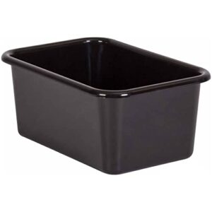 teacher created resources® black small plastic storage bin