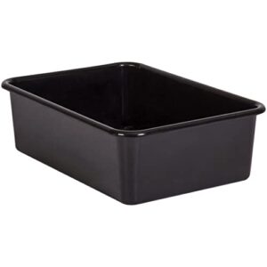 teacher created resources® black large plastic storage bin