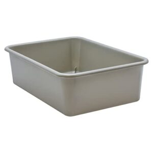 teacher created resources® gray large plastic storage bin