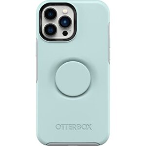 OtterBox iPhone 13 Pro Max & iPhone 12 Pro Max Otter + Pop Symmetry Series Case - TRANQUIL WATERS (Blue), integrated PopSockets PopGrip, slim, pocket-friendly, raised edges protect camera & screen