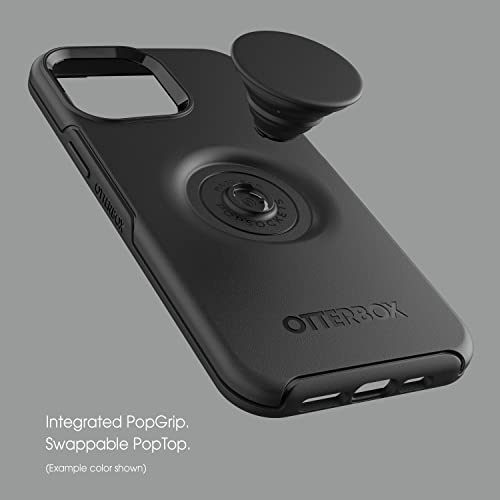 OtterBox iPhone 13 Pro Max & iPhone 12 Pro Max Otter + Pop Symmetry Series Case - TRANQUIL WATERS (Blue), integrated PopSockets PopGrip, slim, pocket-friendly, raised edges protect camera & screen