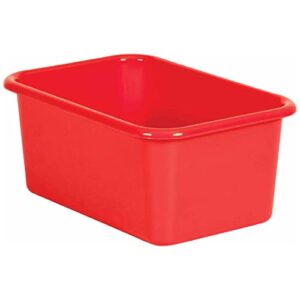 teacher created resources® red small plastic storage bin