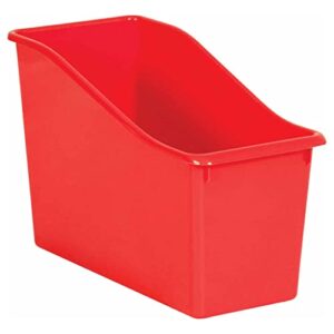 teacher created resources® red plastic book bin