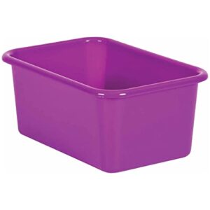 teacher created resources® purple small plastic storage bin