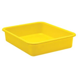 teacher created resources® yellow large plastic letter tray, 1 count (pack of 1)