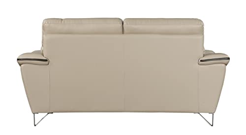 Blackjack Furniture Bailey Leather Match Upholstered Living Room Loveseat, Beige