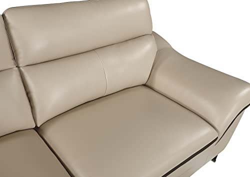 Blackjack Furniture Bailey Leather Match Upholstered Living Room Loveseat, Beige