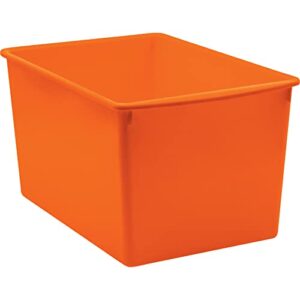 teacher created resources® plastic multi-purpose bin, orange
