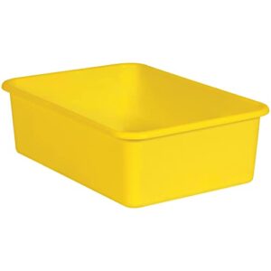 teacher created resources® yellow large plastic storage bin