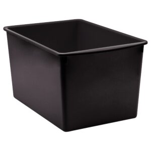 teacher created resources® black plastic multi-purpose bin 14" x 9-1/4" x 7-1/2"