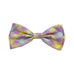 huxley & kent bow tie for pets | lavender lemon (extra-large) | easter spring velcro bow tie collar attachment | fun bow ties for dogs & cats | cute, comfortable, and durable | h&k bow tie