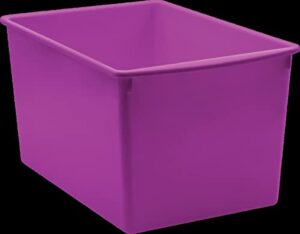 teacher created resources® purple plastic multi-purpose bin 14" x 9-1/4" x 7-1/2"