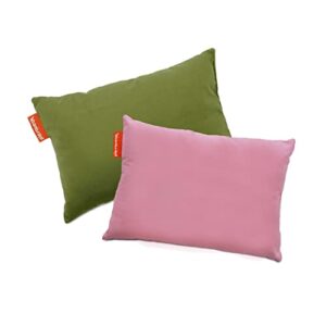 urban infant preppy tiny pipsqueak pillow duo - pink and olive green