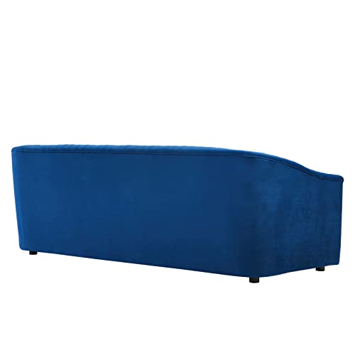 Modway Announce Performance Velvet Channel Tufted Sofa, Navy