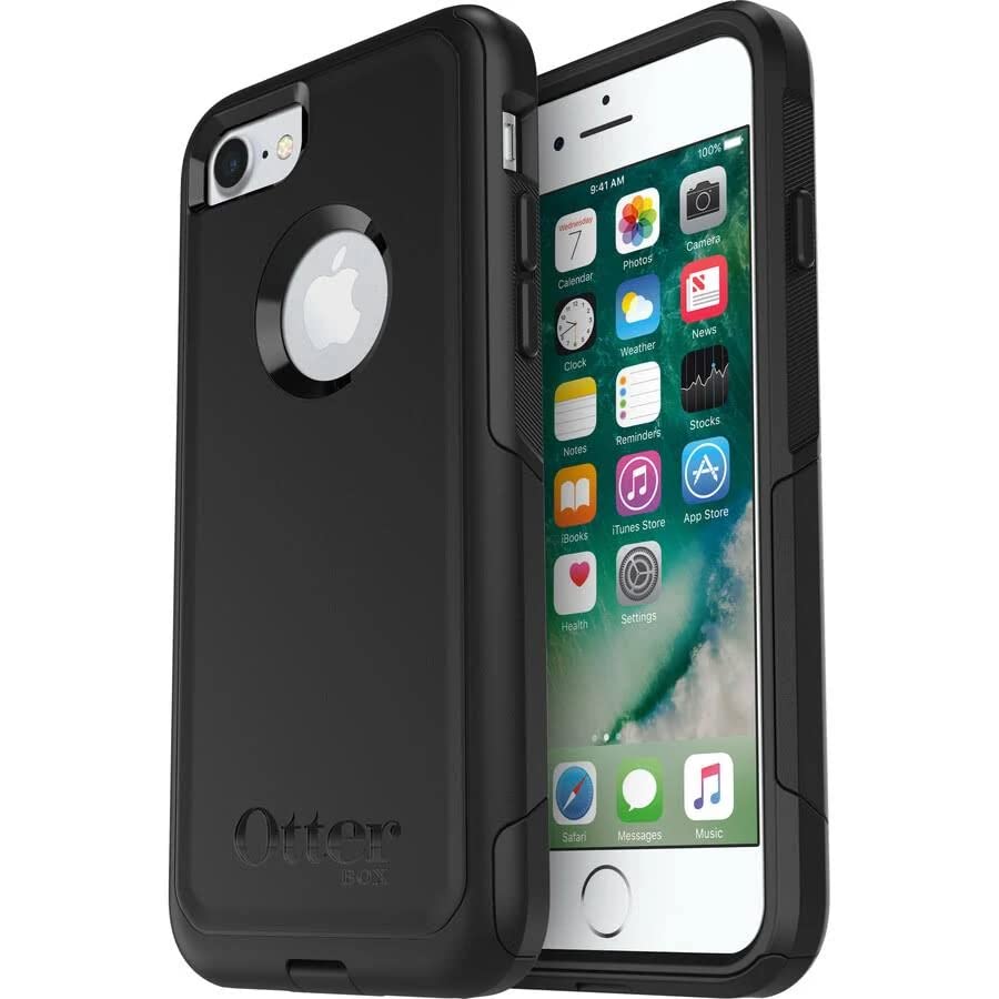 OtterBox Commuter Series Case for iPhone SE 3rd Gen (2022), iPhone SE 2nd (2020), iPhone 8, iPhone 7 (NOT Plus) - Non-Retail Packaging - Black