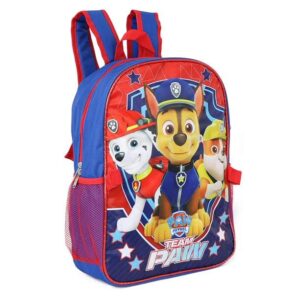 Ruz Paw Patrol Boys 16 Inch Backpack With Removable Matching Lunch Box Set (Blue-Red)