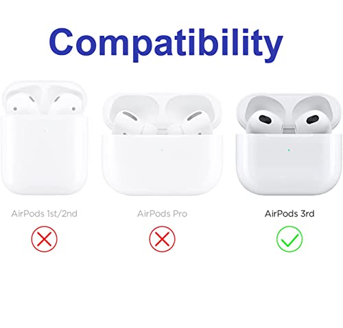 Art-Strap Case, Compatible with AirPods 3 - Shockproof TPU Gel Protection Cover Shell with Keychain Carabiner, Replacement for Apple AirPods (Turtle Bright Ornament)