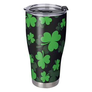 Legendnatoo St.Patrick's Day Tumbler Stainless Steel Vacuum Insulated Easy to Clean Travel Coffee Mug for Adult & Teens & Kid Multicolor 900ml(30oz)