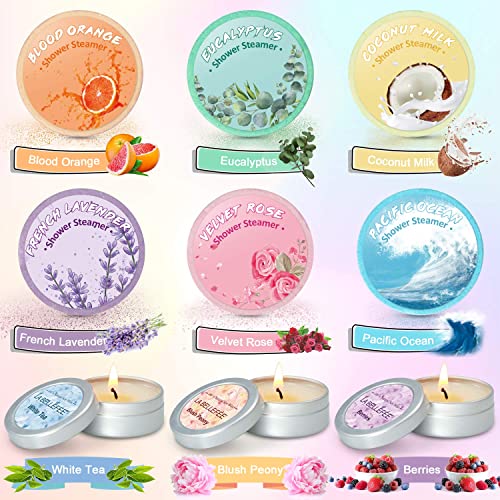 LA BELLEFÉE Shower Steamers and Candles Gift Set 9 +1 Pack