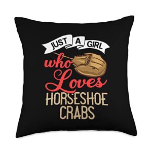 horseshoe crab xiphosura blood eggs fossil throw pillow, 18x18, multicolor