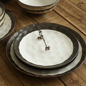 Stone Lain Lucy Porcelain 16-Piece Round Dinnerware Set, Beige