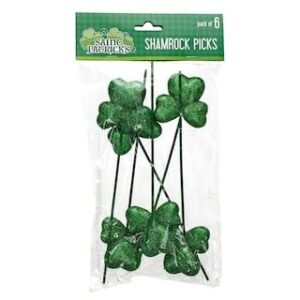 st. patrick's day shamrock picks, two (2) 6-ct. packs by sham's boutique