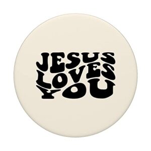 Jesus Loves You Religion Church Easter Christian Cute Christ PopSockets Swappable PopGrip