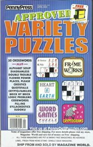 variety puzzles digest, april, 2022 * on sale until march 29 2022. (please note: all these magazines are pets & smoke free. no address label, fresh straight from newsstand. (single issue magazine)