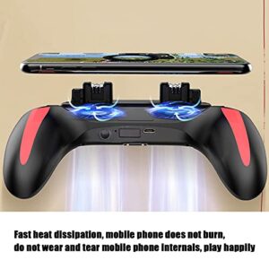 Gamepad for Smartphone, Mobile Gaming Handle Dual Cooling Fans Comfortable Grip Quiet Operation Faster Cooling for 4.7-6.5inch Phones