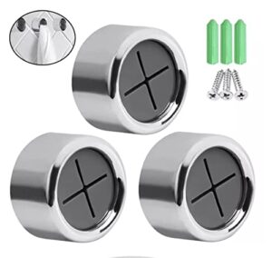 3 pieces kitchen towel hooks, towel hooks, premium round adhesive towel holder wall mount hook tea for bathroom, kitchen and home