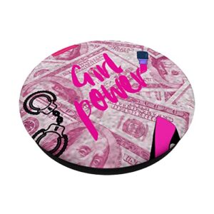 Pink Girl Power Money Baddie Bad Girl Aesthetic Boss Babe PopSockets Swappable PopGrip