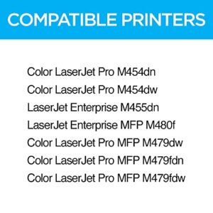 LD Products Compatible Toner Cartridge Replacements for HP 414X High Yield (Cyan, Magenta, Yellow, 3-Pack) for use in M454dn, Pro M454dw, Pro MFP M479dw, Pro MFP M479fdn, Pro MFP M479fdw