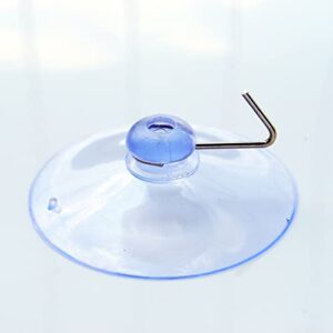 Smalibal 20Pack Clear Suction Cups with Hooks PVC Plastic Transparent Sucker Hanger for Daily Home Decoration and Organization Transparent