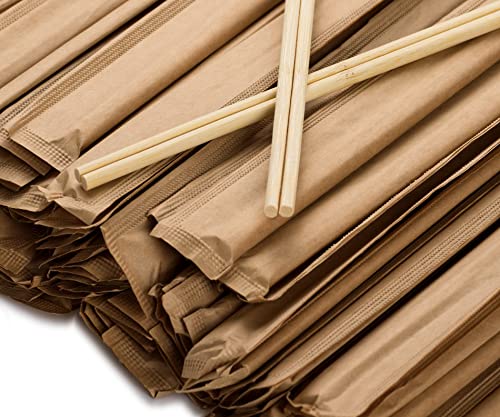 Bamboo Chopsticks Genroku 21cm - 100 Pairs | Sustainable Bamboo | Individually Full Cover Wrapped | Japanese Hashi | Ohashi |