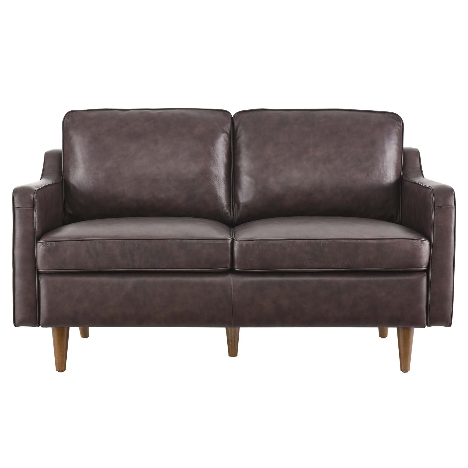 Modway Impart Upholstered Leather, Loveseat, Brown