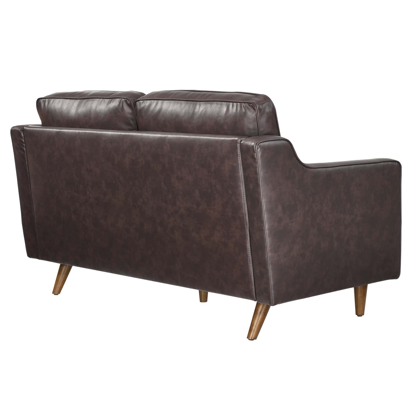Modway Impart Upholstered Leather, Loveseat, Brown