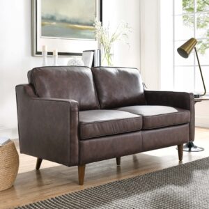 Modway Impart Upholstered Leather, Loveseat, Brown