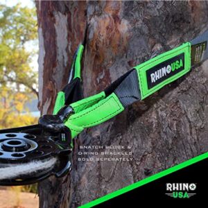 Rhino USA Recovery Tow Strap (3" x 20') + Tree Saver Strap (8' x 3") - Lab Tested 31,518lb Break Strength - Emergency Off Road Recovery Rope Combo