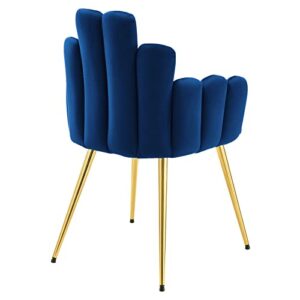 Modway Viceroy Dining Chairs, Gold Navy