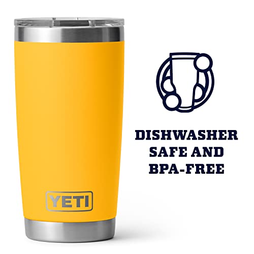 YETI Rambler 20 oz Tumbler, Stainless Steel, Vacuum Insulated with MagSlider Lid, Alpine Yellow