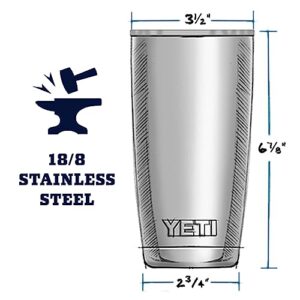 YETI Rambler 20 oz Tumbler, Stainless Steel, Vacuum Insulated with MagSlider Lid, Alpine Yellow