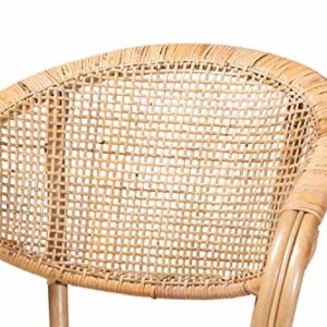 Baxton Studio Varick Modern Brown Finished Rattan Dining Chair