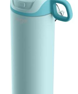 Pogo Active Stainless Steel Insulated Water Bottle with Leak Proof Straw Lid, 18oz, Frost