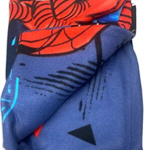 Marvels Spiderman on Building Fleece Throw Blanket 40 x 60 (Blue)