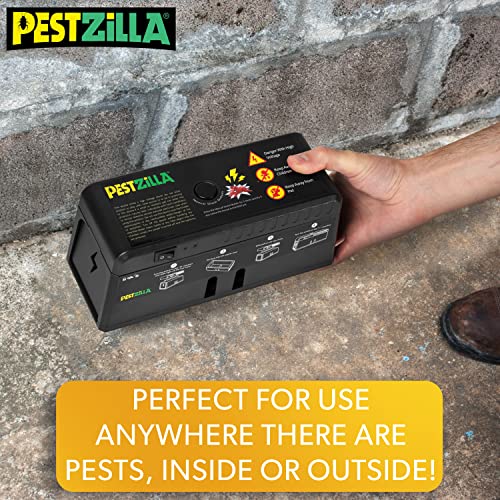 Pestzilla Rat Zapper – Rechargeable Electric Mouse Trap – Effective & Humane Mouse Traps Indoor for Home – Safe & Clean Rat Trap, No Touch & No Clean (1 Pack)