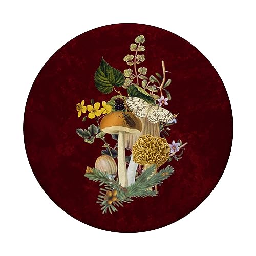 Forest Mushroom Butterfly Lover Cottagecore Aesthetic PopSockets Standard PopGrip