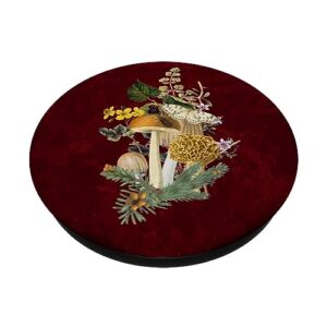 Forest Mushroom Butterfly Lover Cottagecore Aesthetic PopSockets Standard PopGrip